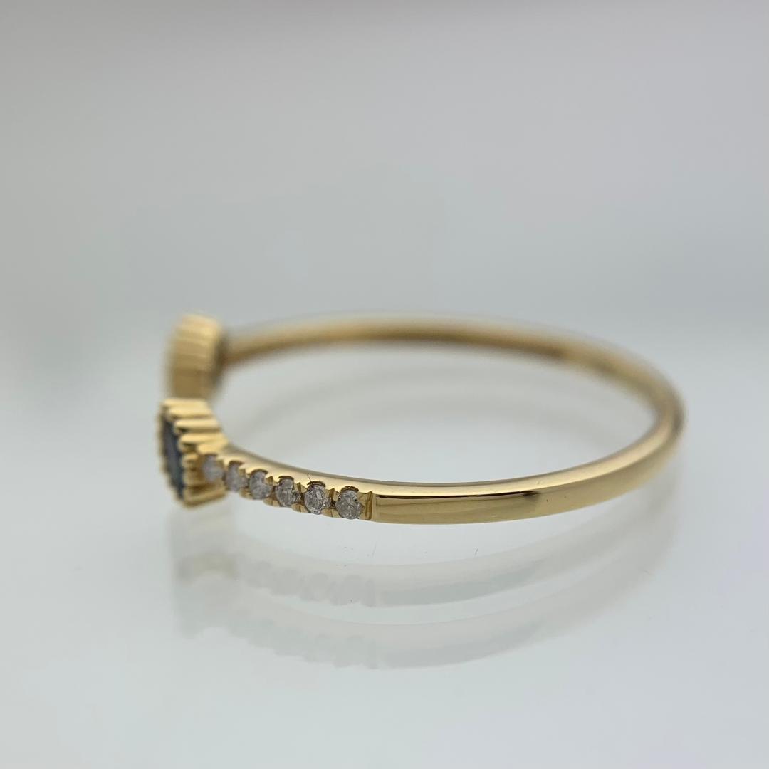 新品 サファイア ダイヤモンド リング 0.18ct K18