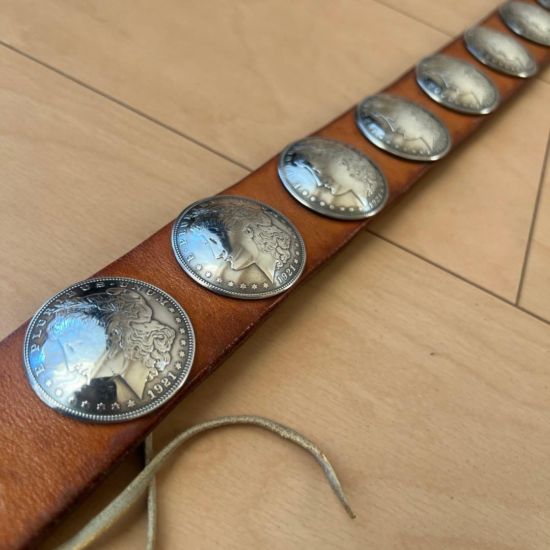 ONES WORKER製シルバーバックルと1921モルガンコンチョベルト - メルカリ