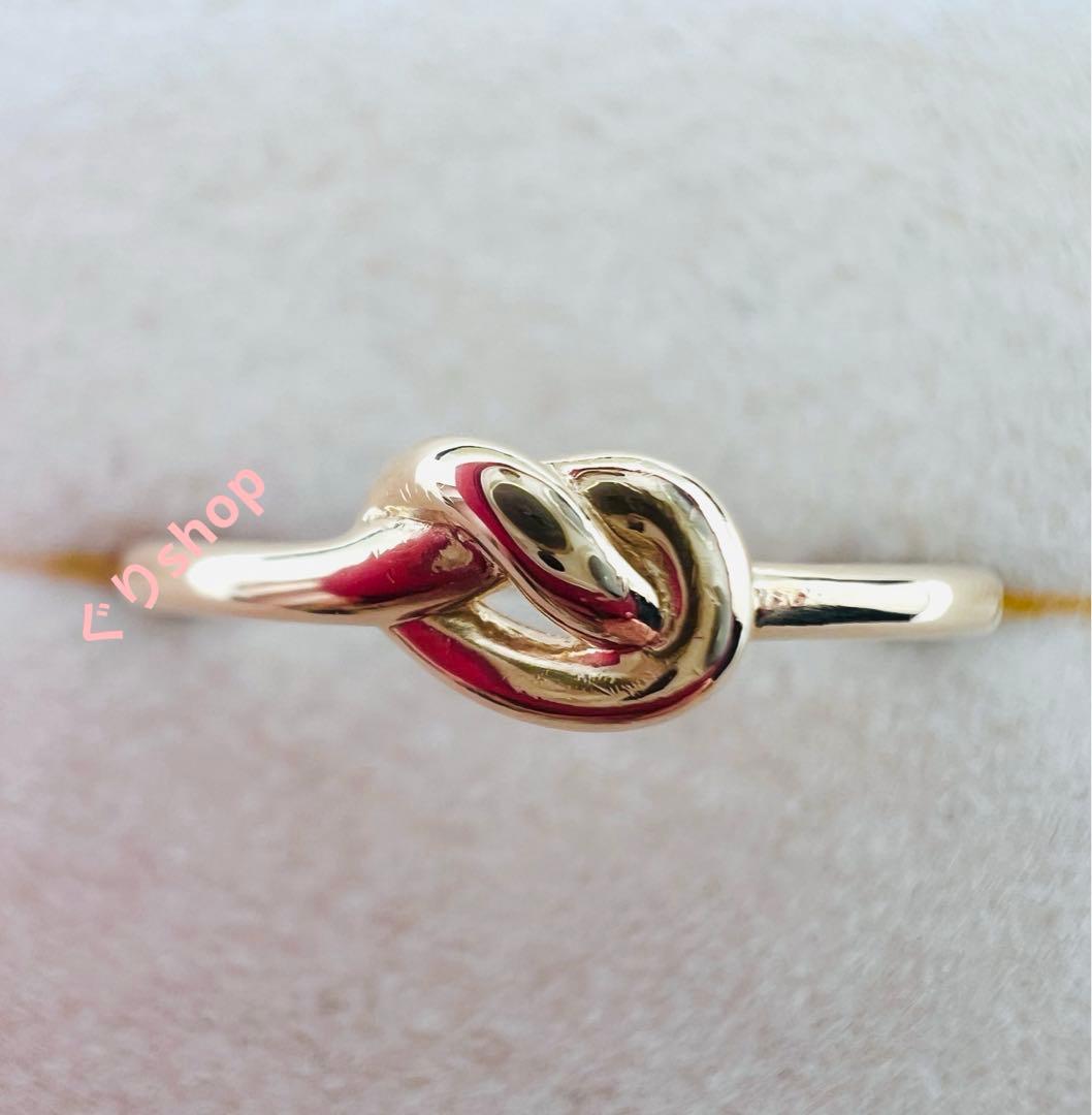 ete k10 YG ノット ピンキー リング 5号 - メルカリ