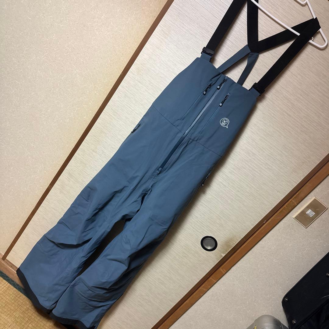 unfudge gentle bib pants L ブルーグレー 23-24 アンファッジ スノーボードウェア ジェントル ビブパンツ unfudge