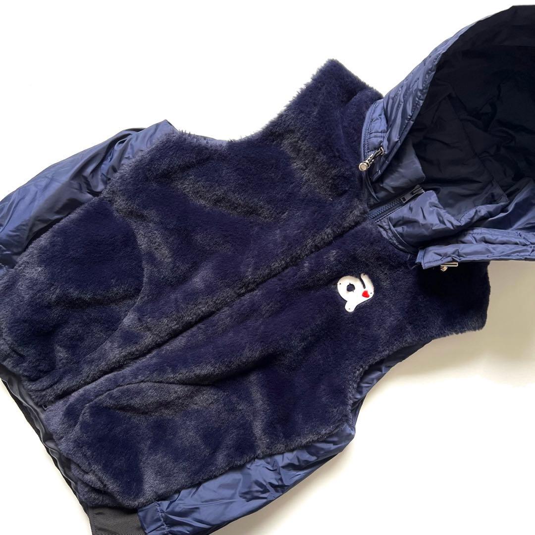 ARCHIVIO アルチビオ　ボア×ナイロン　中綿入り　ダウンベスト　レディース ARCHIVIO アルチビオ ボア×ナイロン 中綿入り ダウンベスト レディース