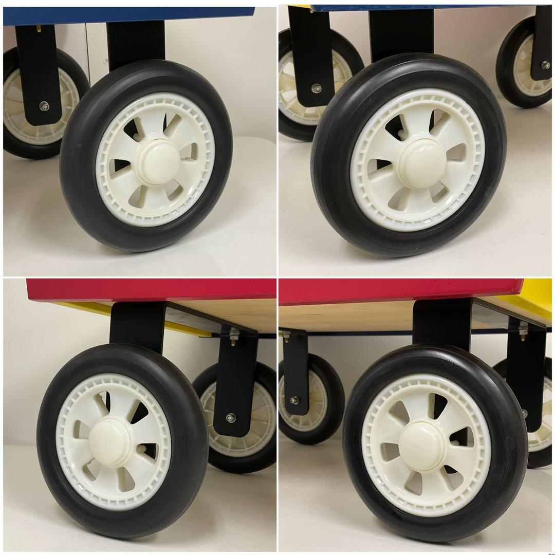 超レア！綺麗！ミキハウス 木製 キャリーワゴン おもちゃ箱