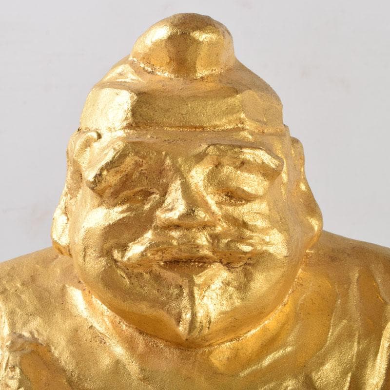 北村治禧作　古銅鍍金　福寿恵比寿像　限定130/400　共箱　M　8589A