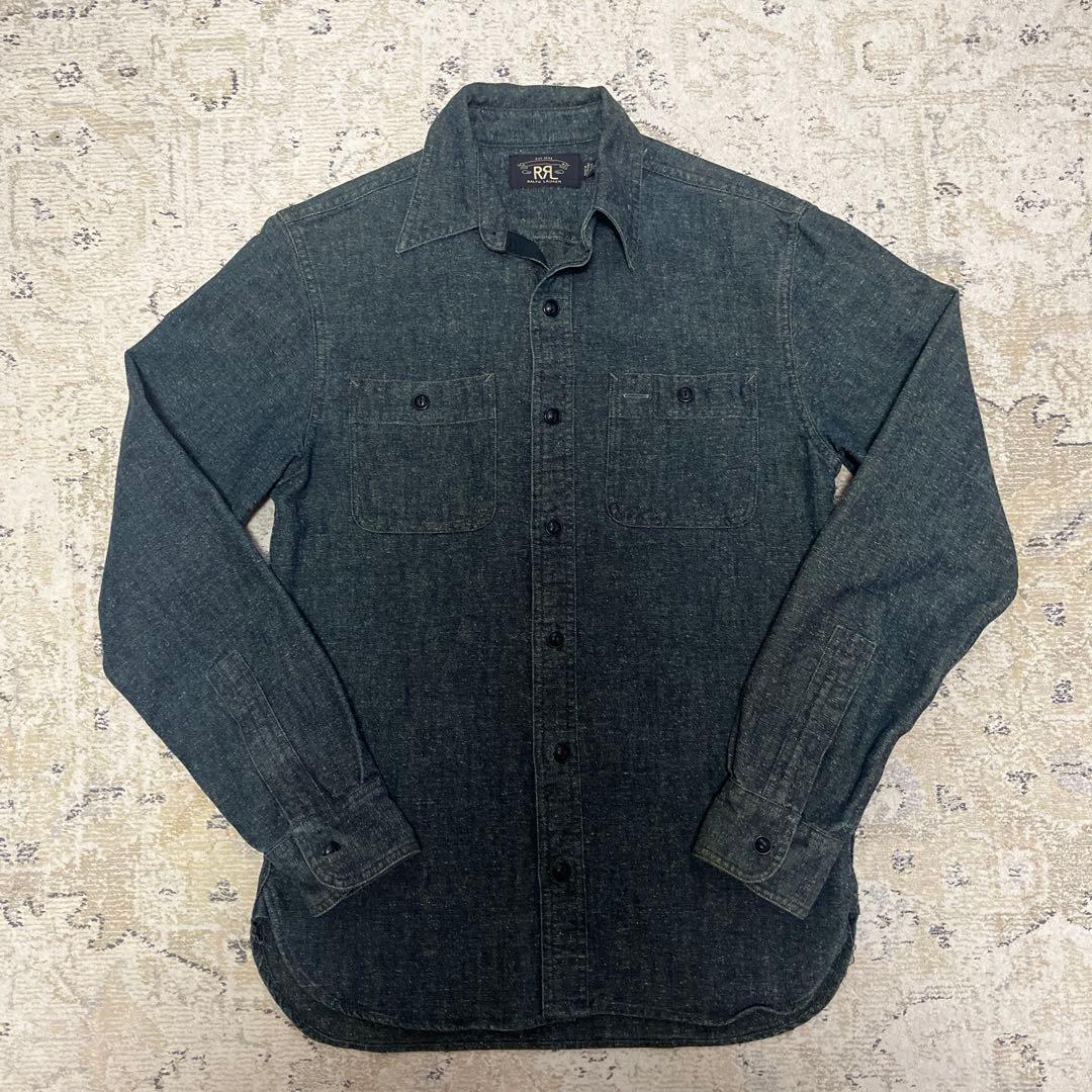 RRL XS 未使用 デニム シャツ ダブルアールエル 希少☆ RRL(ダブルアールエル) デニム ウエスタンシャツ (RRL/シャツ