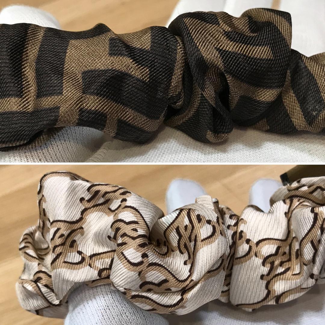 yuki様の 超美品 フェンディ FF柄 FFカーリグラフィ シュシュ 2個セッ