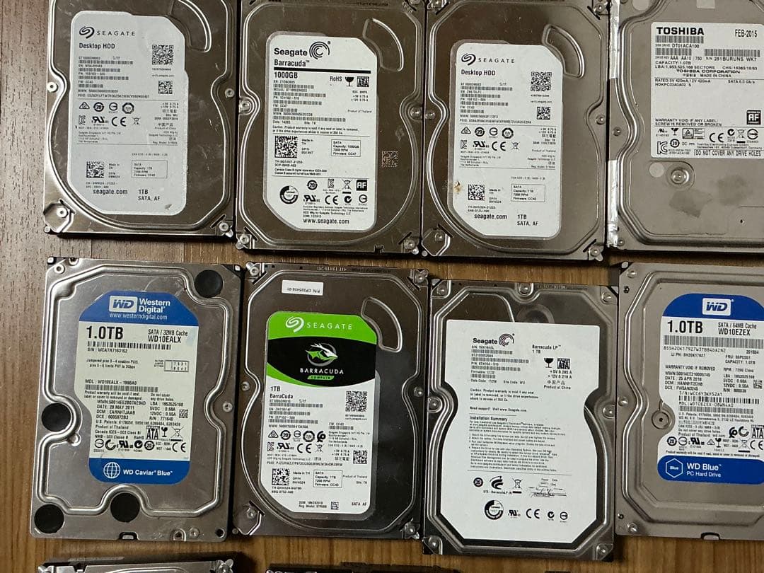3.5HDD★1TB×10個★2TB×4個★正常動作品