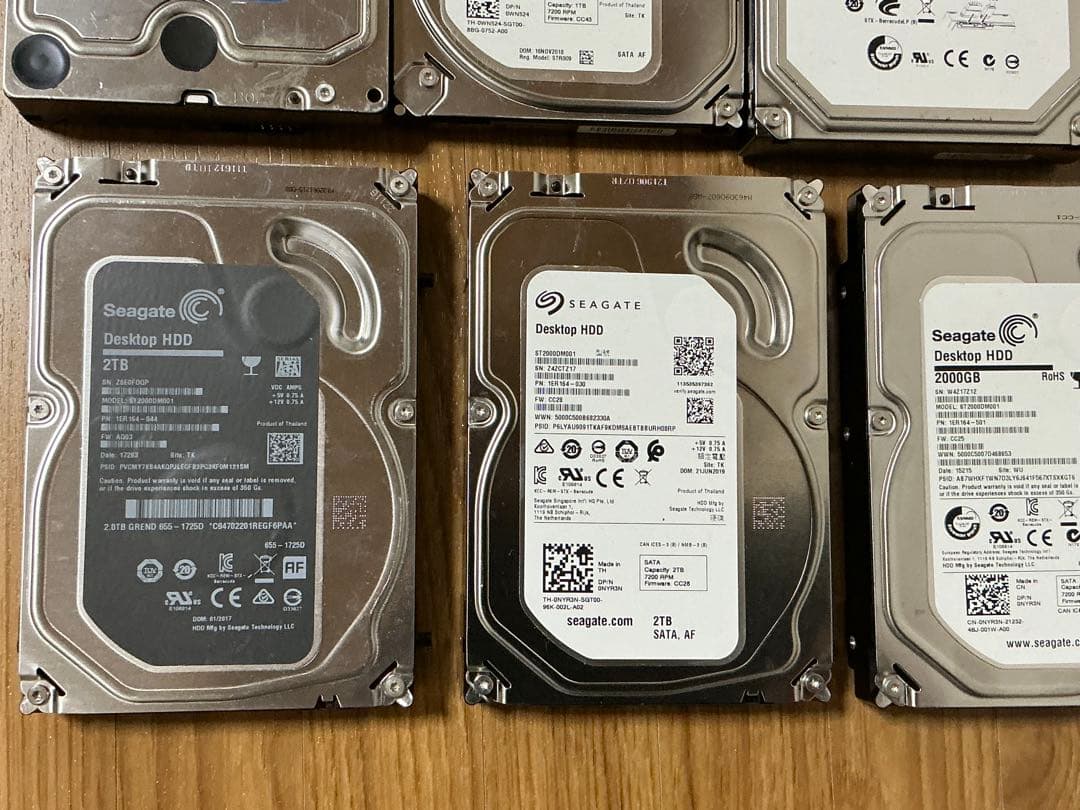 3.5HDD★1TB×10個★2TB×4個★正常動作品