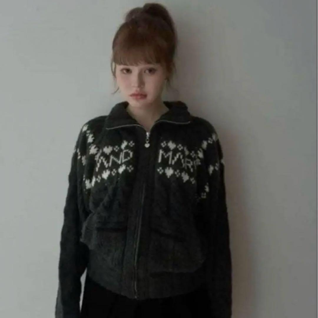 ANDMARY Mary knit cowichan gray - メルカリ