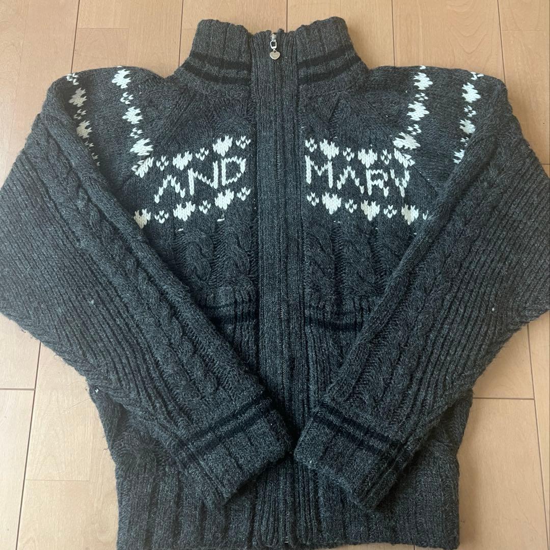 ANDMARY Mary knit cowichan gray - メルカリ