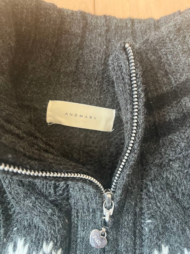ANDMARY Mary knit cowichan gray - メルカリ