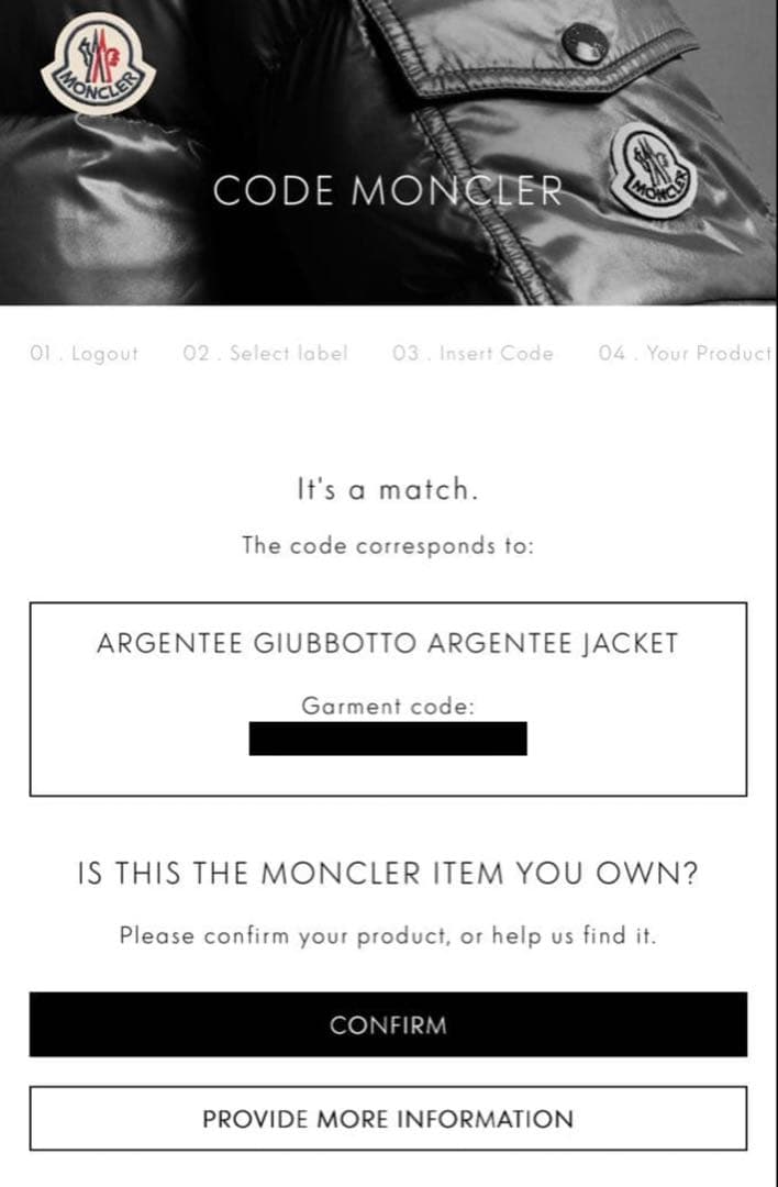 11593【QR鑑定済み・美品】モンクレール ARGENTEE ダウンジャケット