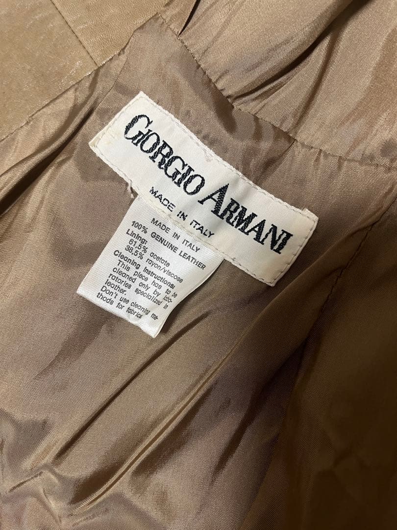 Giorgio Armani ベルト付きレザージャケット Giorgio Armani レザージャケット | ブラック | FARFETCH JP