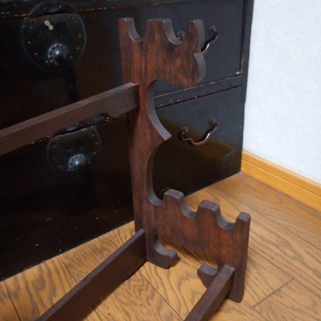 ギブソン様専用 刀掛け台 5本掛け 無垢材 刀台 日本刀 武具