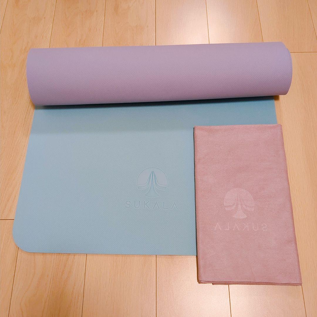 SUKALA スカーラ ヨガマット ヨガラグ　LAVA セット 紫 パープル Amazon | LAVA ヨガマット ヨガラグセット ラバ スカーラ パープル