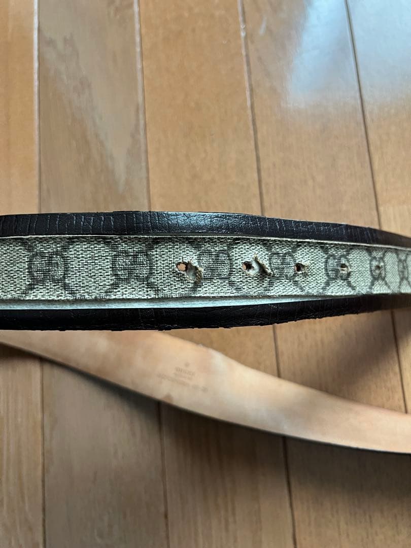 GUCCI ベルト ブラック/ベージュ 142930-1766-90-36 - メルカリ