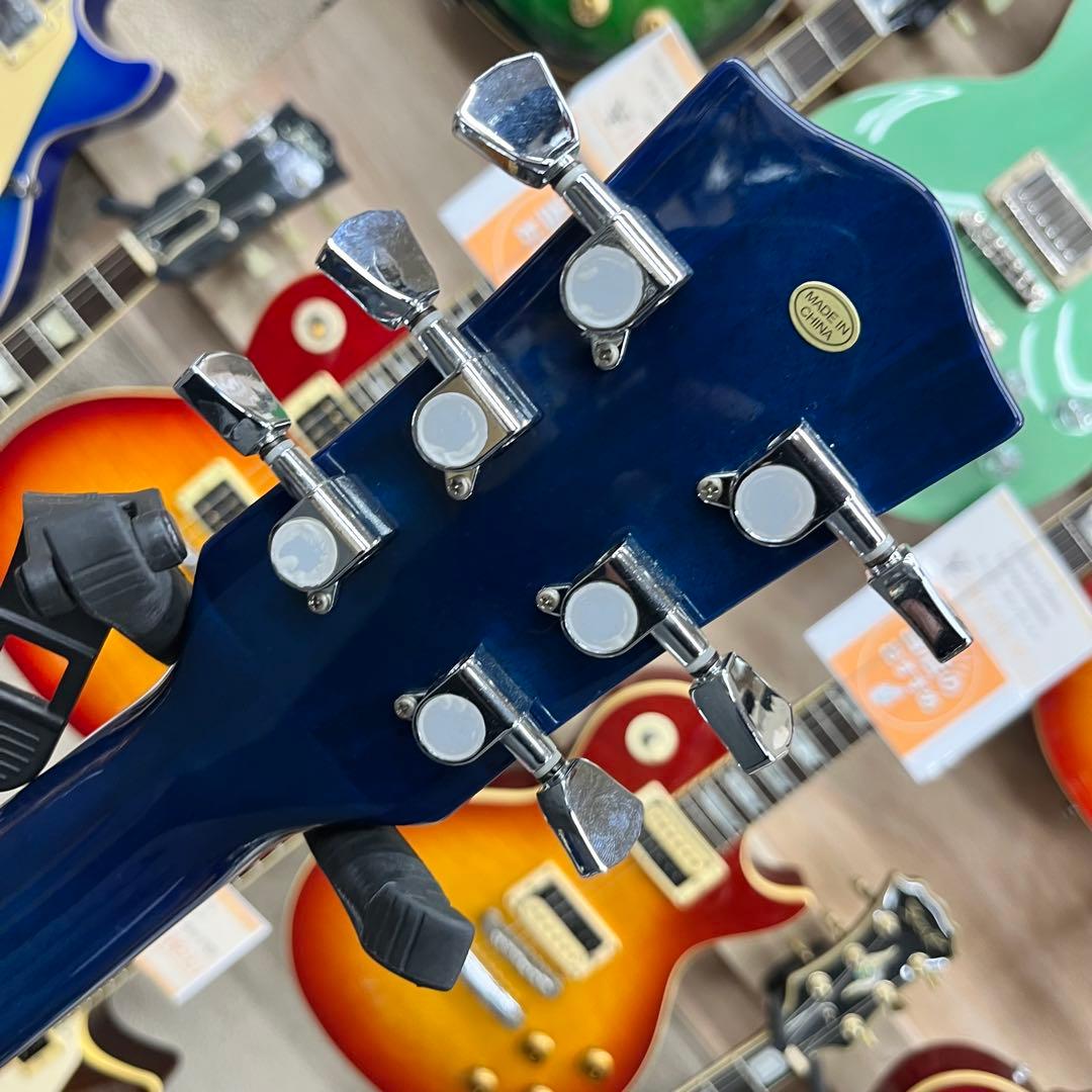 10603】 BACCHUS レスポールタイプ ブルー - メルカリ