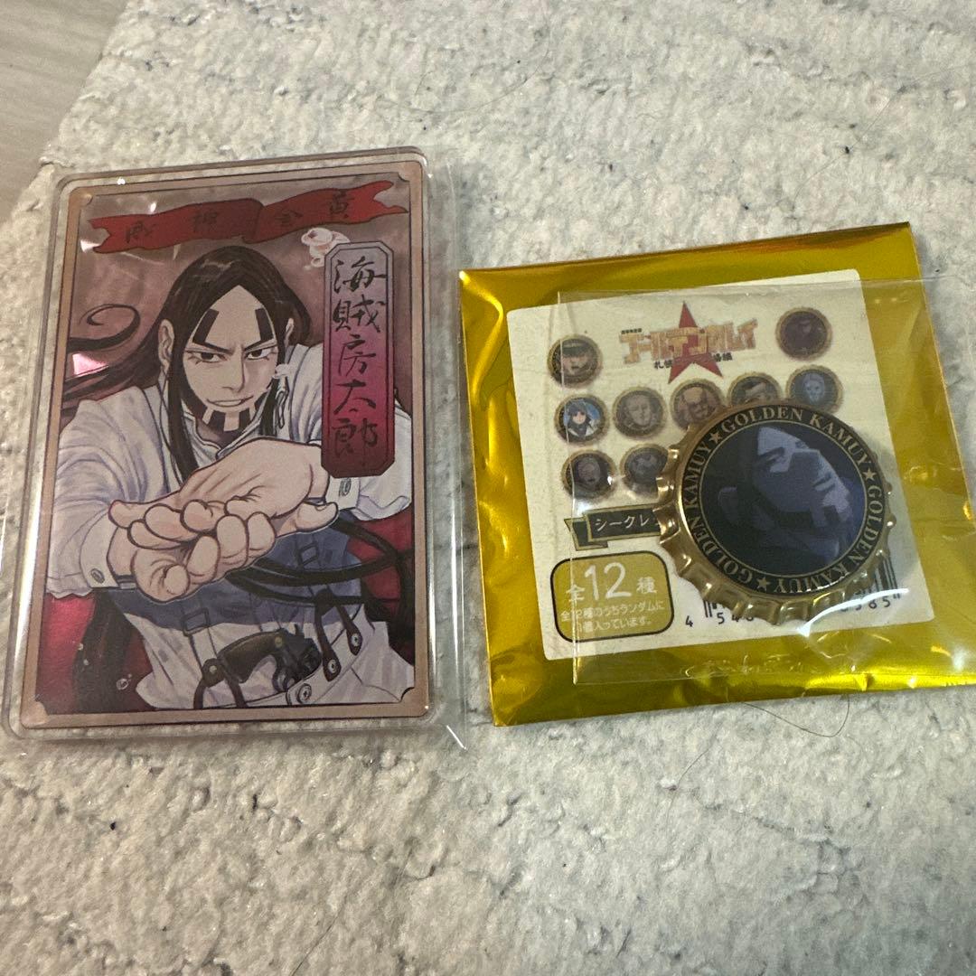 ゴールデンカムイ 札幌ビール工場編 王冠缶バッジA ステータスカード