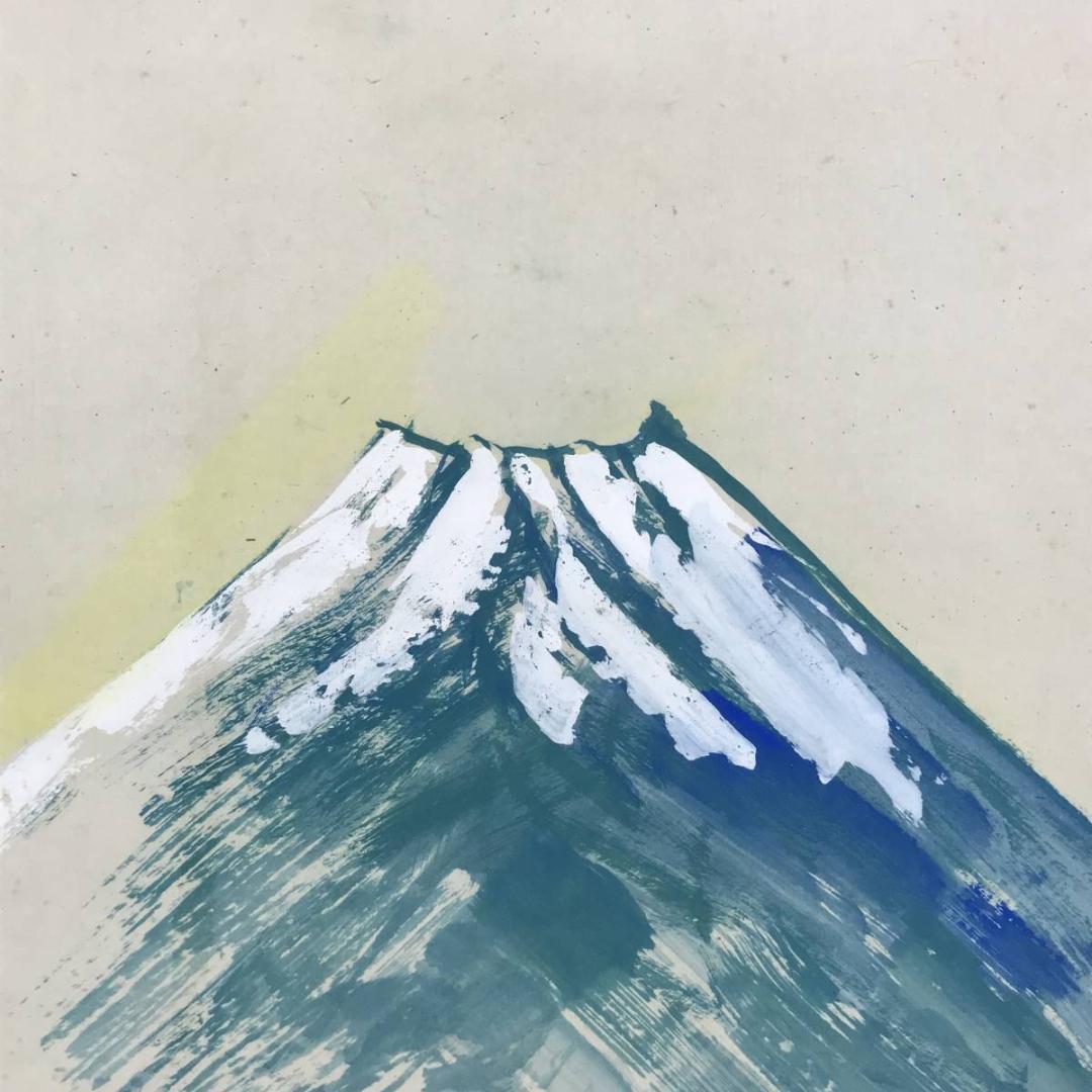 【真作】玉鳳/富士山図/山水図/富岳図/富嶽図/富峰図/掛軸☆宝船☆AD-435