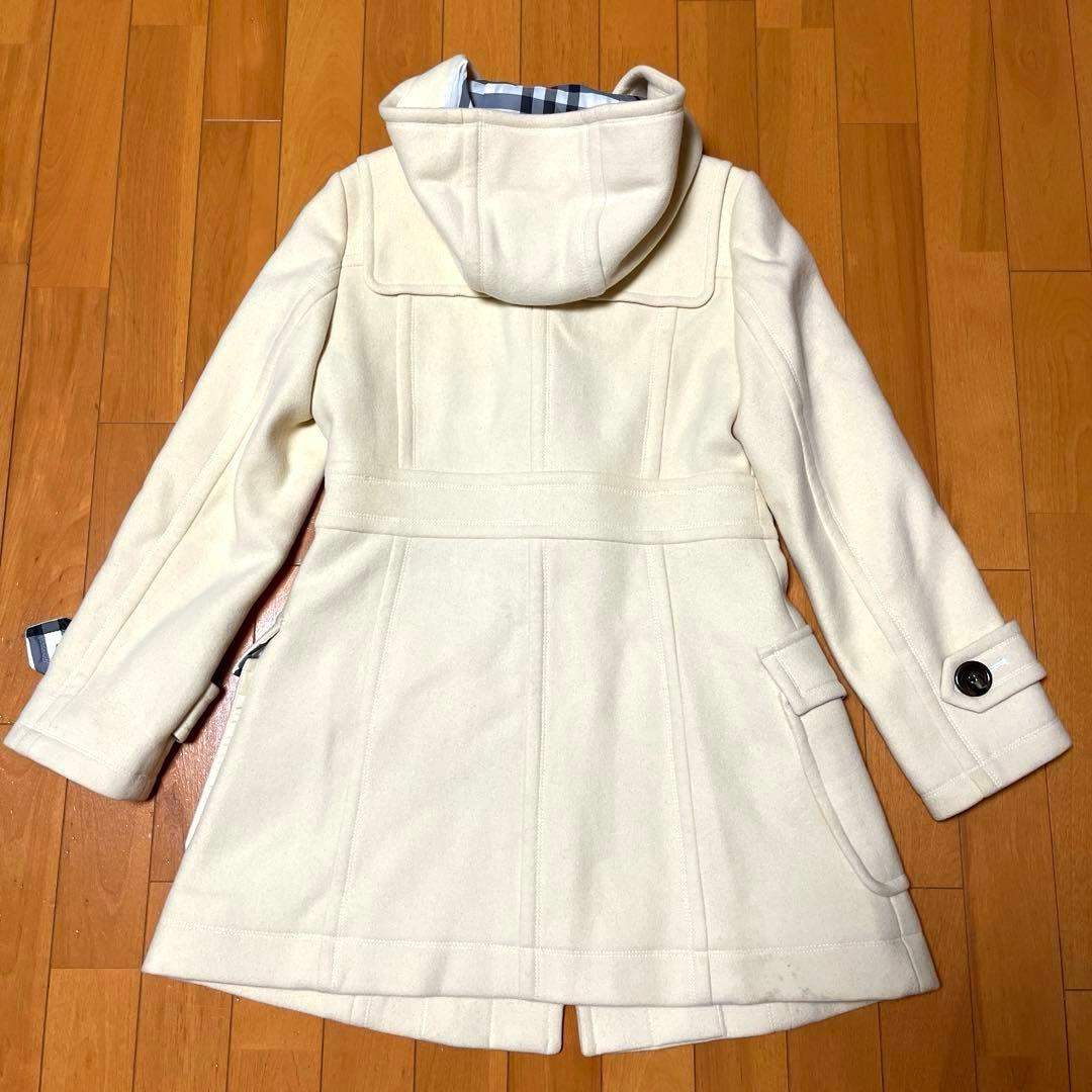 バーバリーブルーレーベル ダッフルコート メガチェック フード付