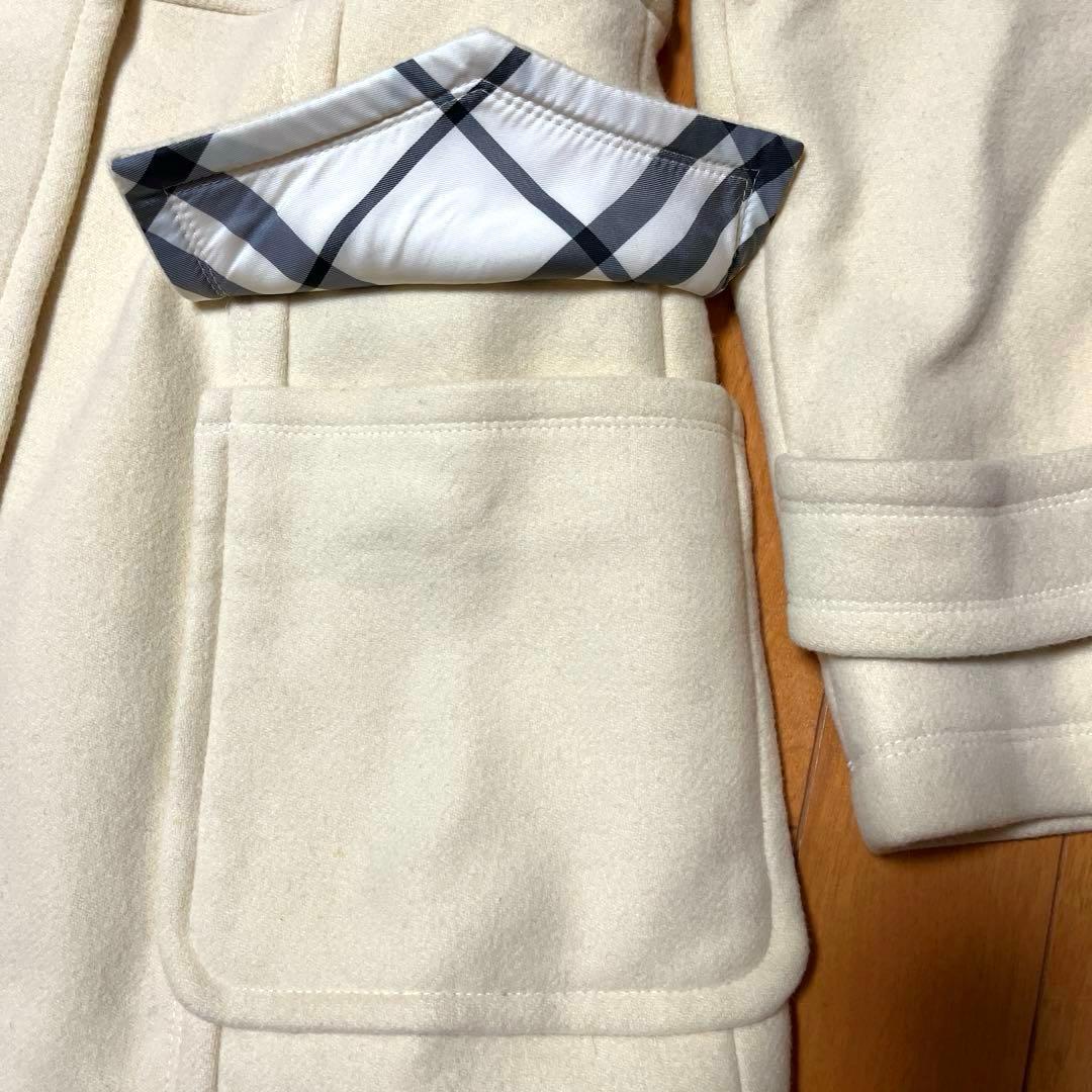 バーバリーブルーレーベル ダッフルコート メガチェック フード付