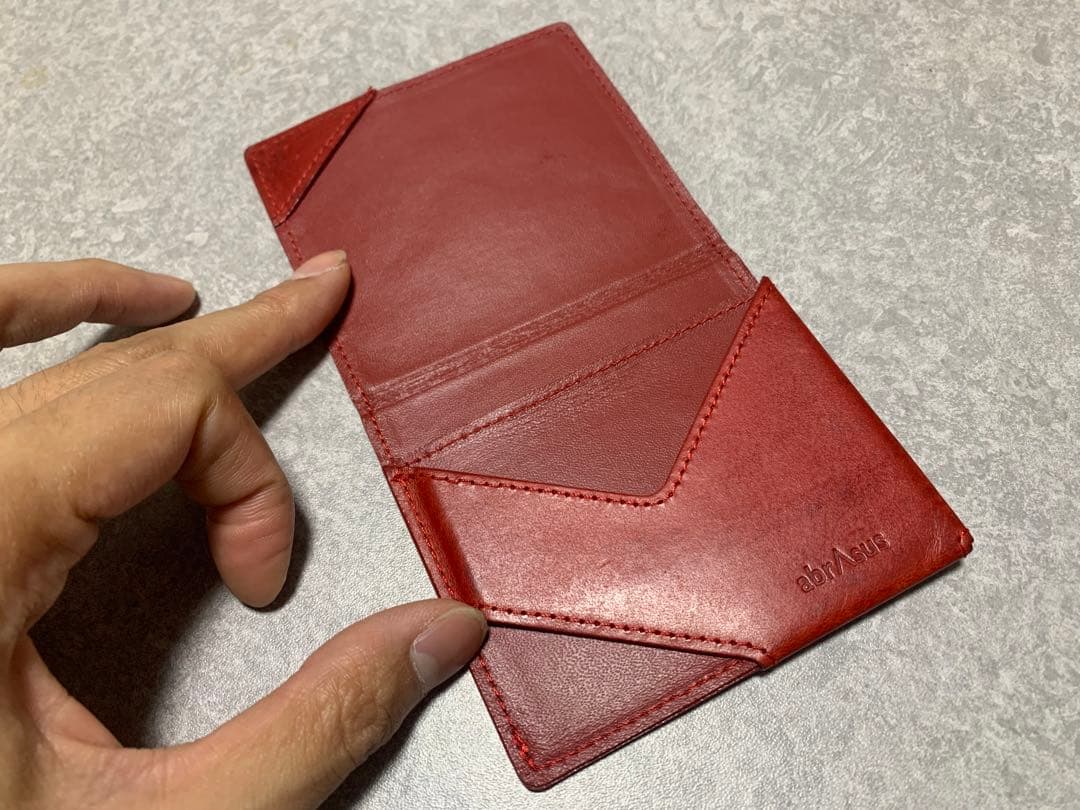 アブラサス 小さい財布 薄いマネークリップ ブッテーロレザー