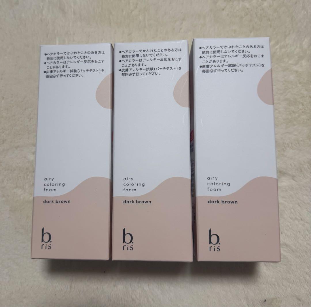 b.ris ビーリス エアリーカラーリングフォーム 3本　ダークブラウン Amazon | ビーリス エアリーカラーリングフォーム [ 白髪染め 医薬部外