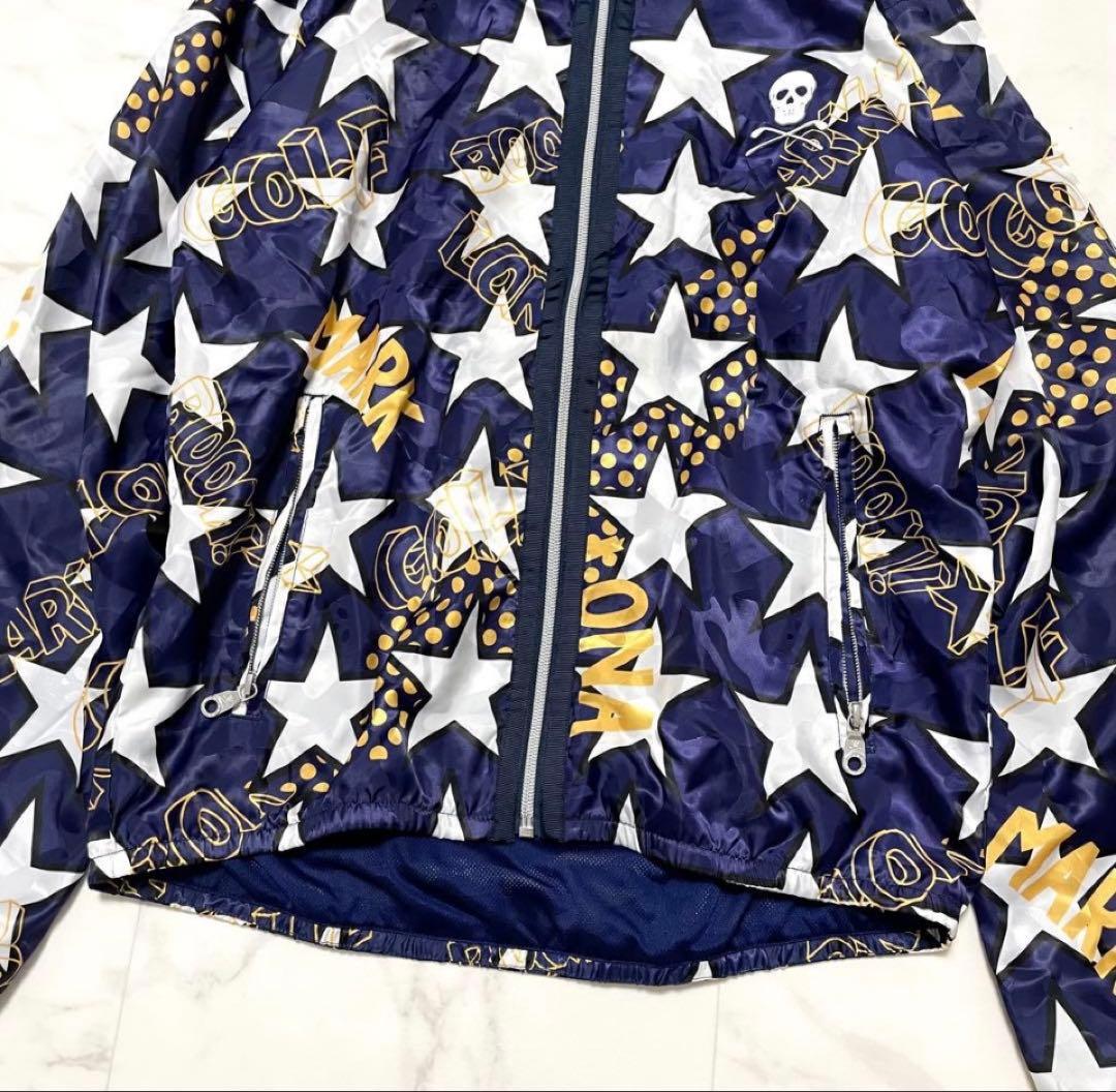 極美品 キムタク着用 マークアンドロナ ナイロンジャケット 星柄 迷彩