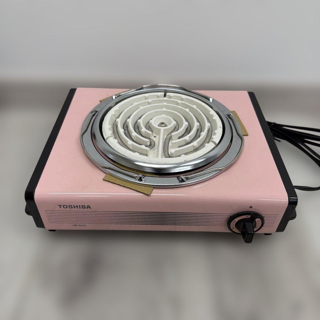 東芝 電気コンロ HP-634 Pピンク TOSHIBA 昭和レトロ - メルカリ