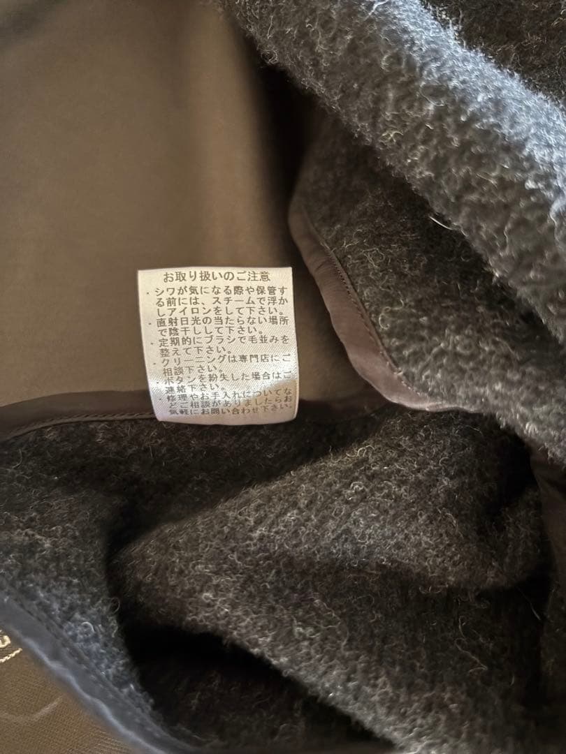 新見本工場 3日で1反コート メリノウール サイレントグレーサイズ2 尾