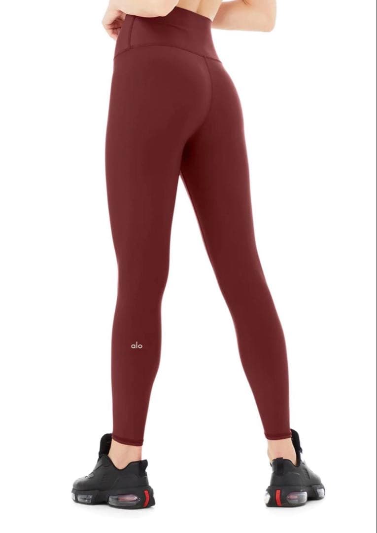 alo バーガンディ XXS ハイウエストレギンス アロヨガ - メルカリ