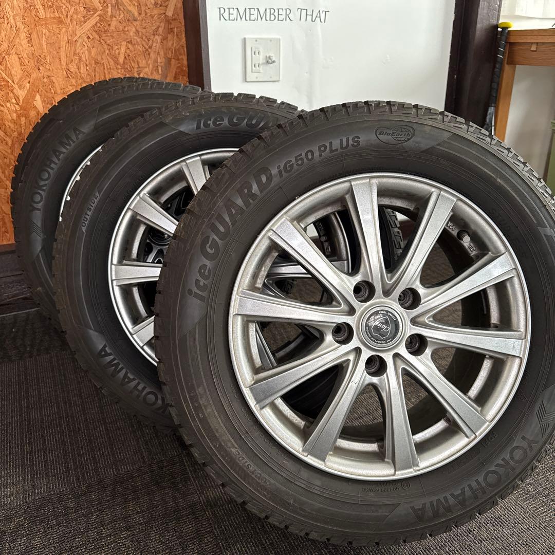 ヨコハマ iceGUARD iG50 PLUS 215/60R16 ホイール付き 美品】グランパス 16in 6.5J +53 PCD114.3 ヨコハマ アイスガード