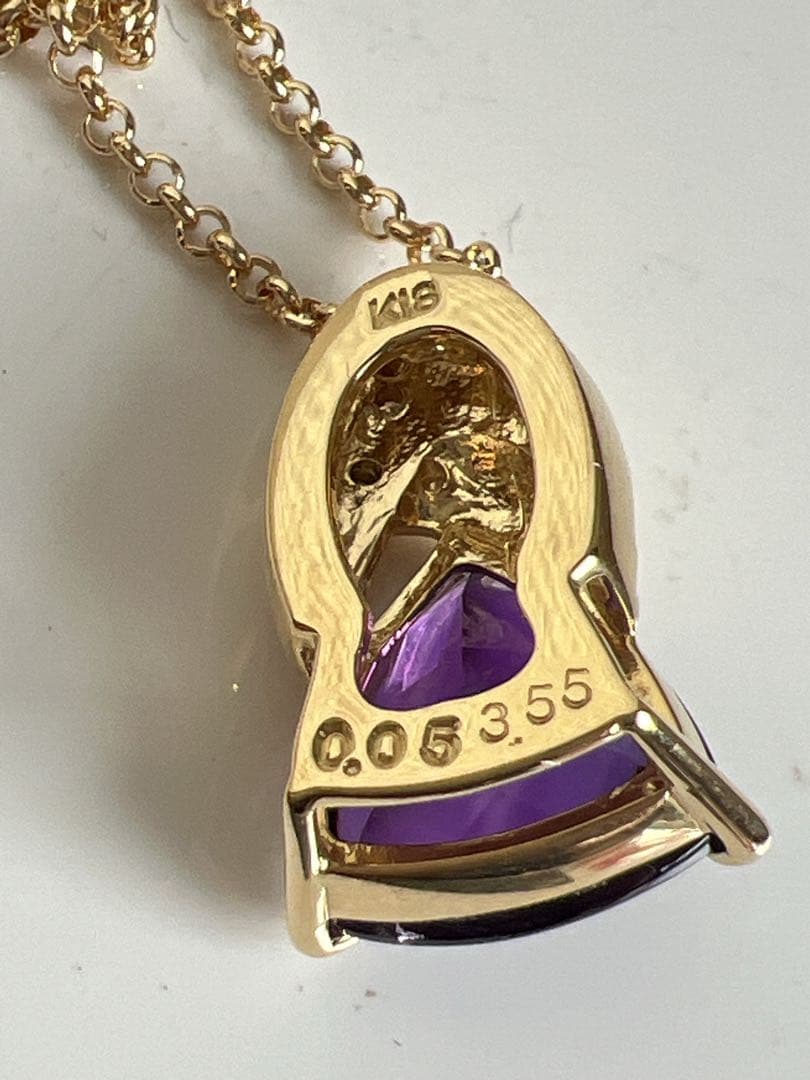 銀座三越 K18 アメジスト ダイヤ リング ネックレスセット - メルカリ