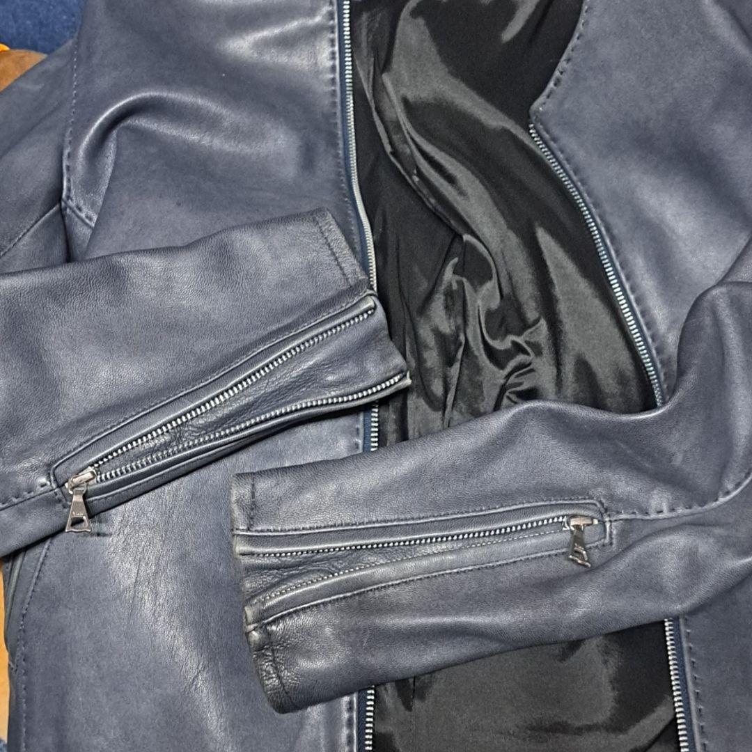 定価4.2万 Black by VANQUISH ラムレザーライダースジャケット