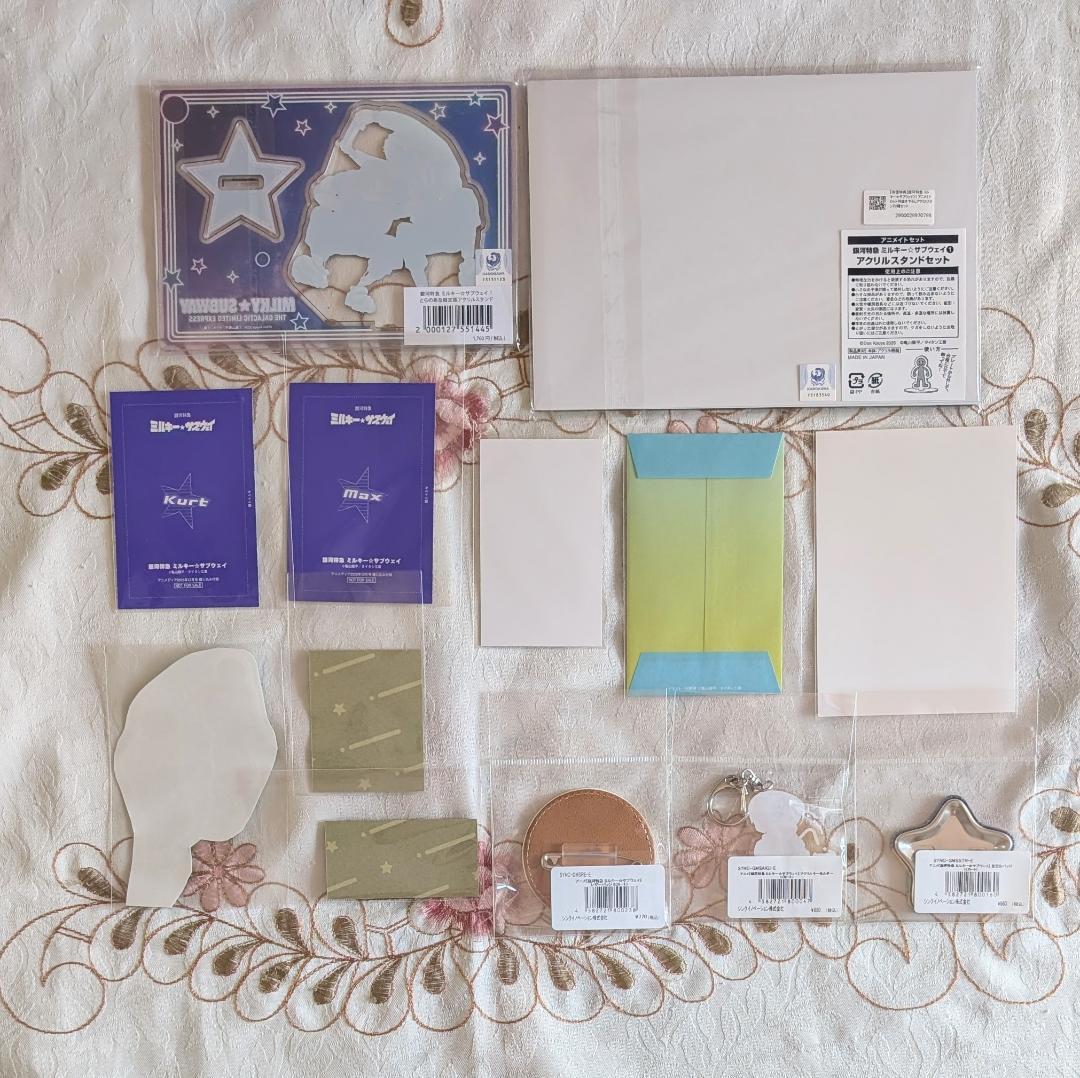 ミルキーサブウェイ1 特典 カート&マックス アクスタ 缶バッジ カード