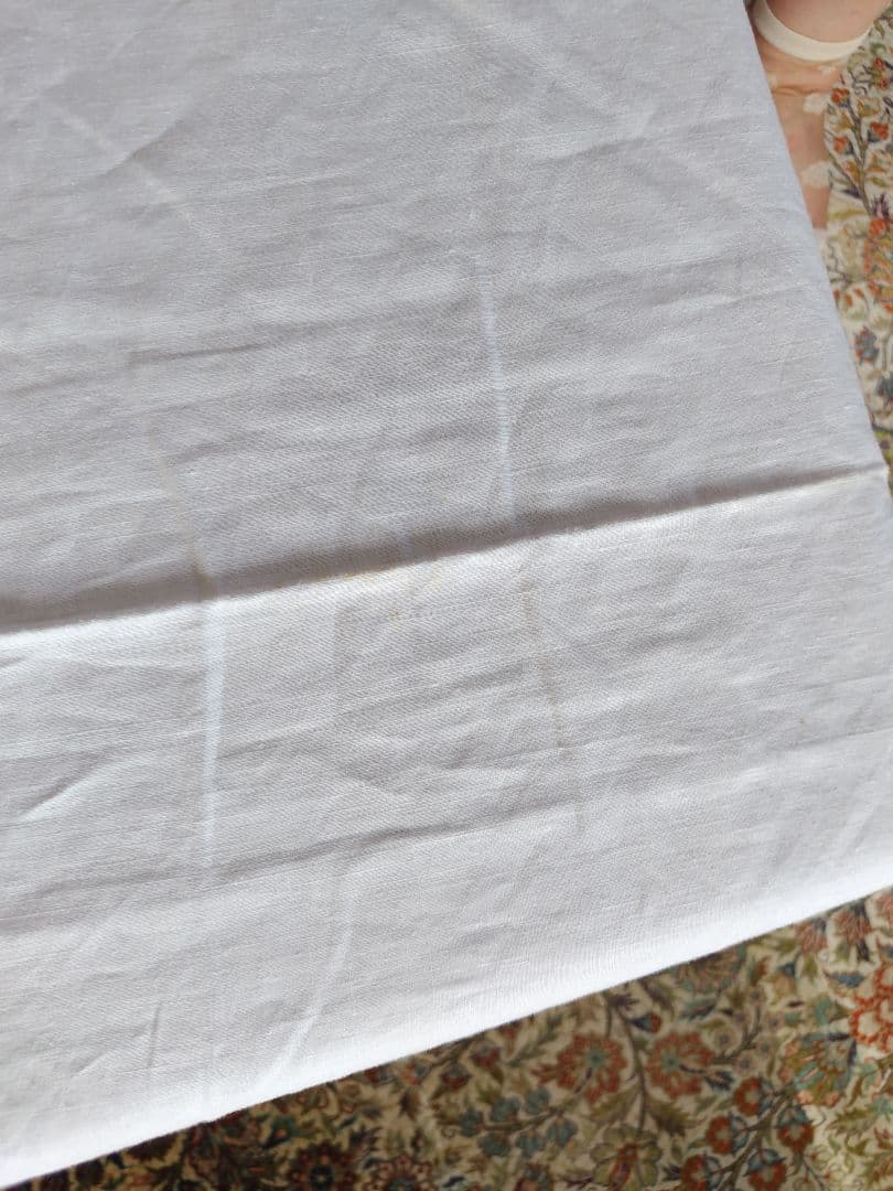 白いレースのテーブルクロスハンドメイドビンテージ