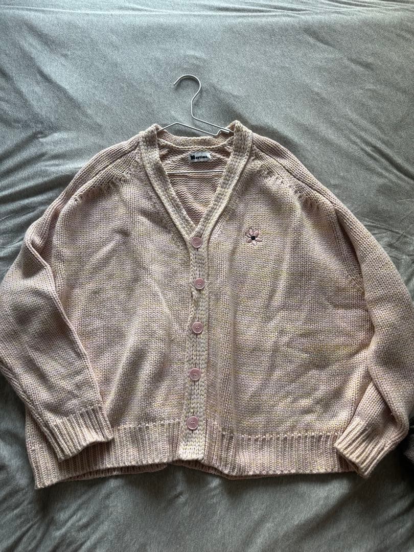 Naptime MIXニットカーディガン ピンク