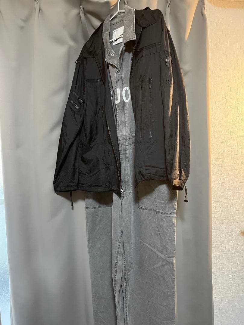 黒ジャケットとグレーオーバーオールセット LUDIC PARK（ルディックパーク） サロペット オーバーオール 「SET」W