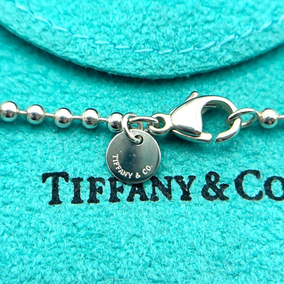 美品 ティファニー ロング ボールチェーン ネックレス シルバー 約86cm