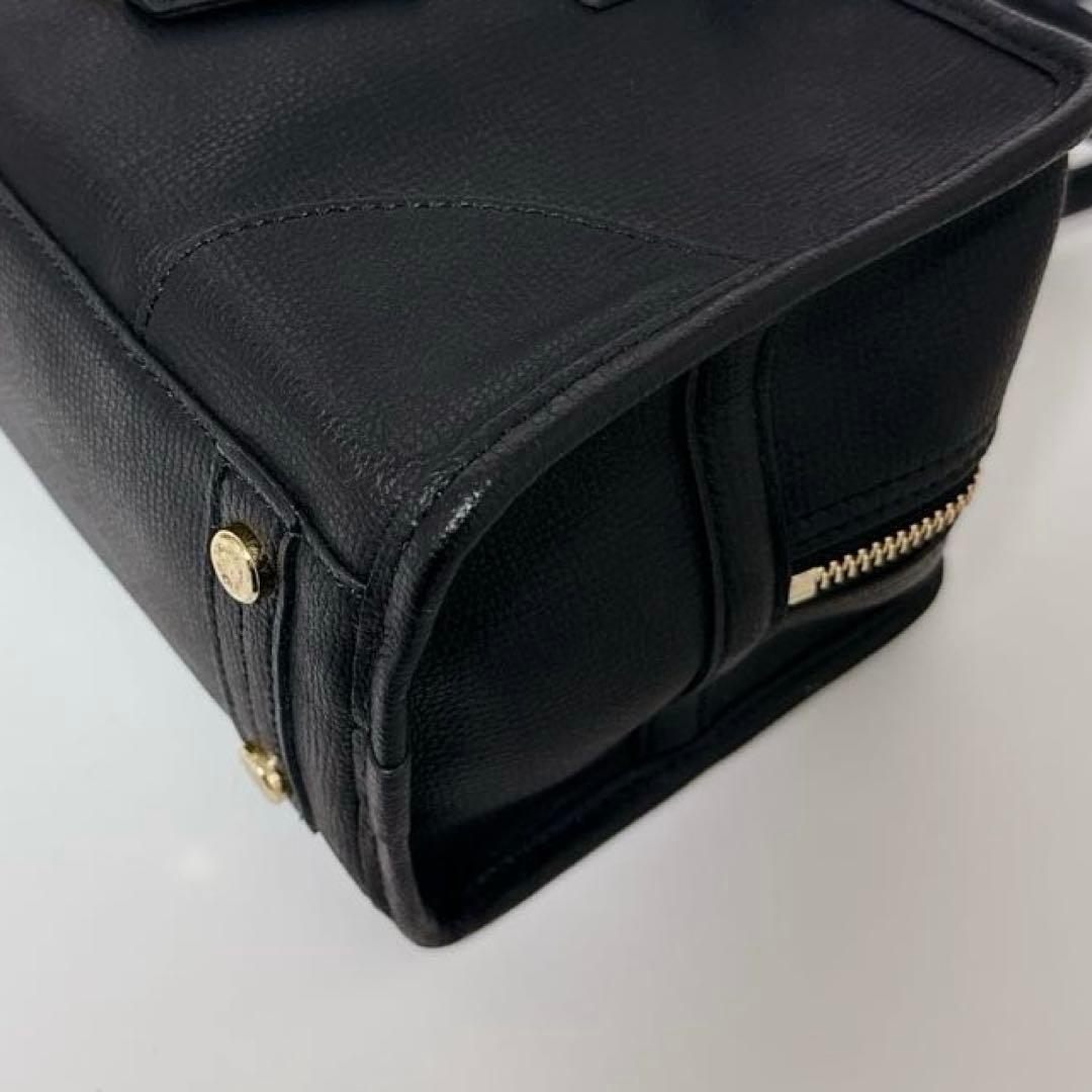 24時間以内発送】A.D.M.J スクエアトート ブラック レザー ボストン