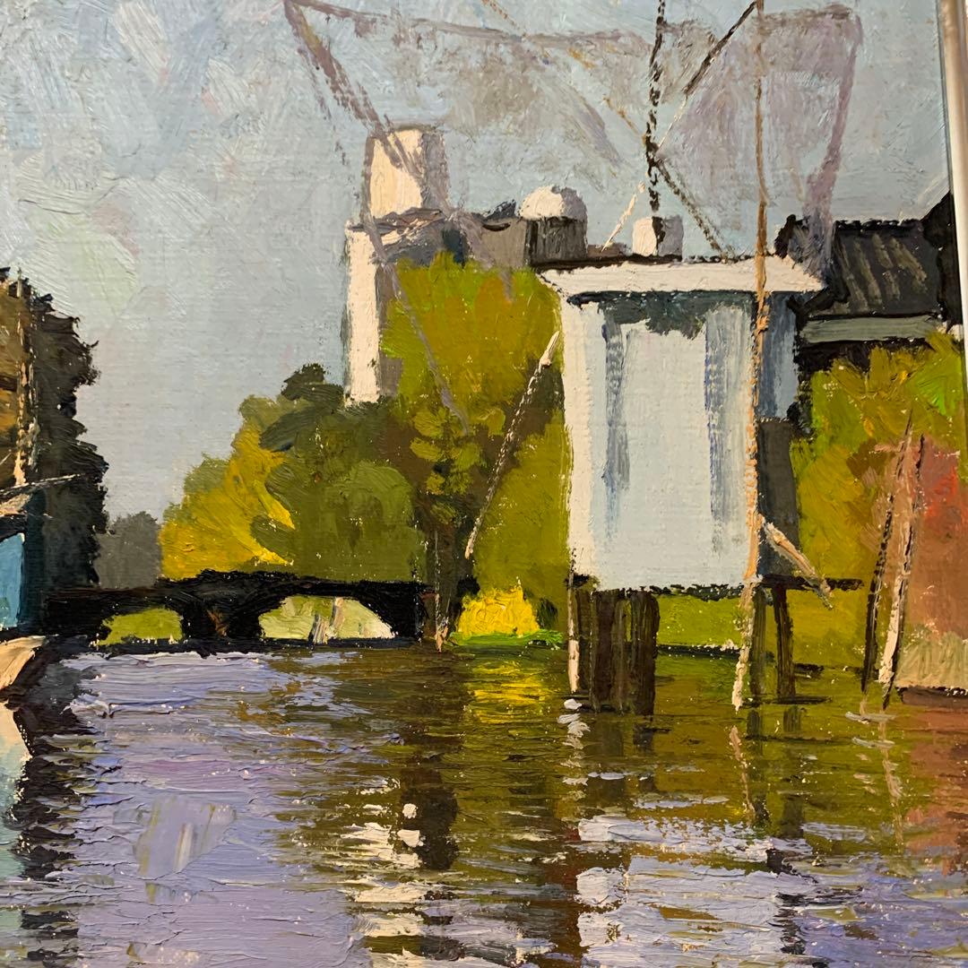 絵画　油彩肉筆画　真作　姫野陸郎『風景画』F4