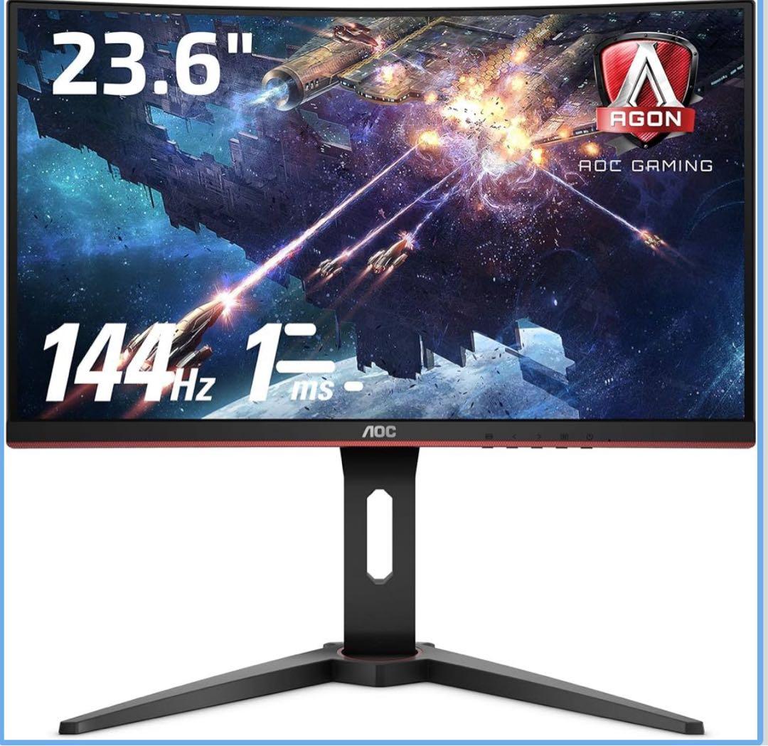 AOC 湾曲モニター 23.6インチ　144hz 本体　ゲーミングモニター Amazon.co.jp: AOC ゲーミング モニター C24G1/11 (23.6インチ/144Hz