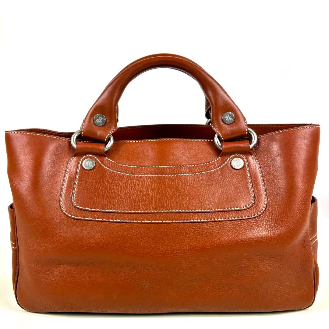 美品✨セリーヌ ブギーバッグ レザー 本革 ブラウン トリオンフ