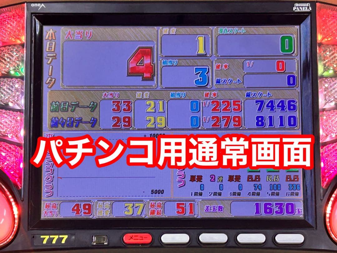 データカウンター・ビックウォーズパネラ・パチンコ用・家庭用電源加工済み・自立仕様