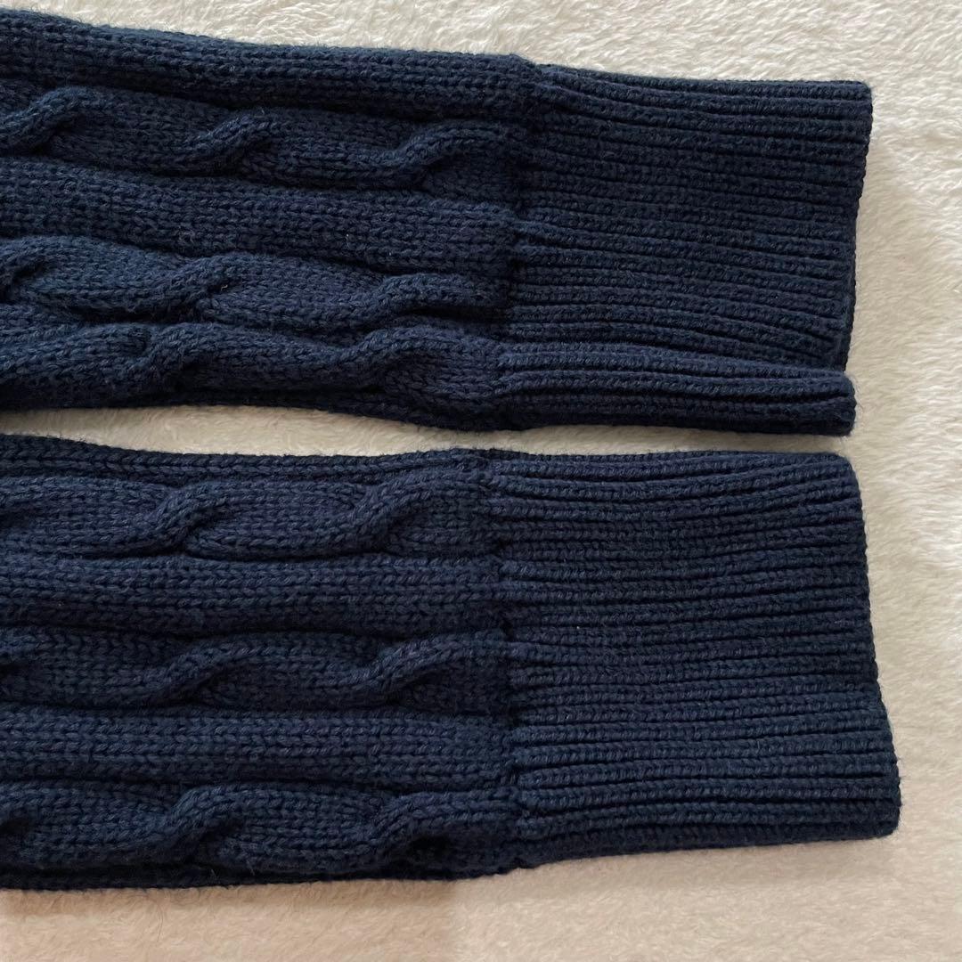 ポロラルフローレン ケーブルニット 白ポニーロゴ ジップアップ