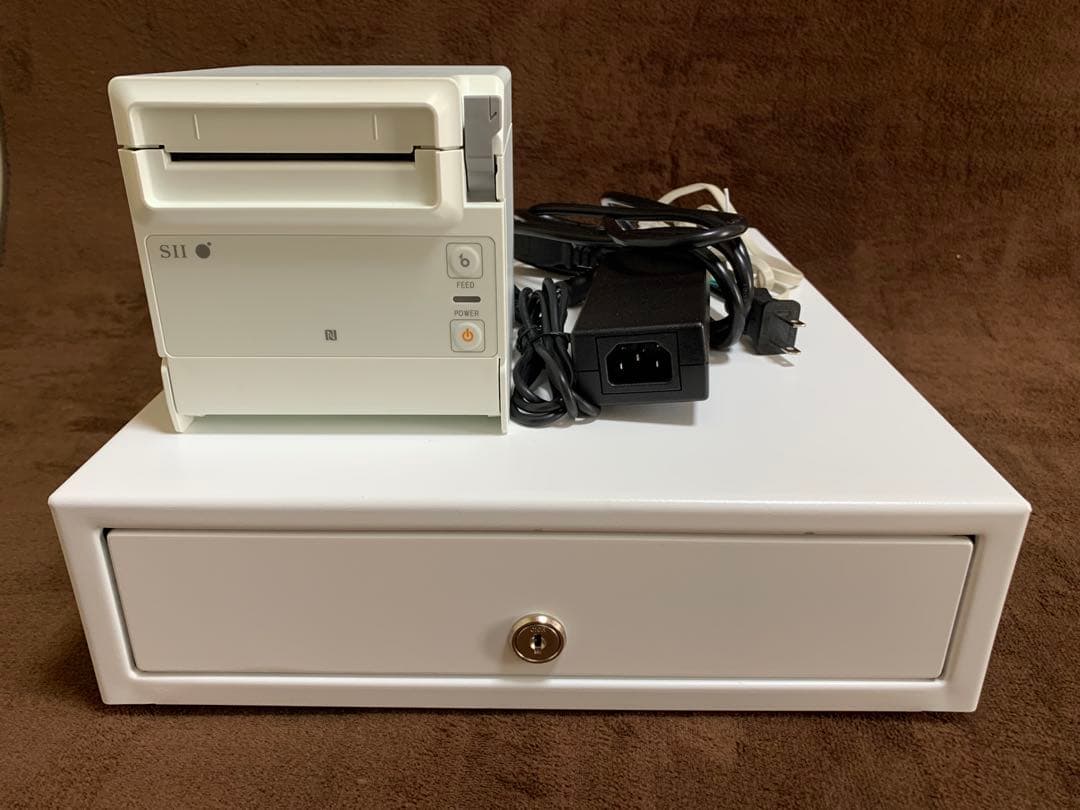 レジスター用キャッシュドロワー ホワイト エアレジ対応 楽天市場】レジ 小型 キャッシュドロア pos レジスター TC-208X