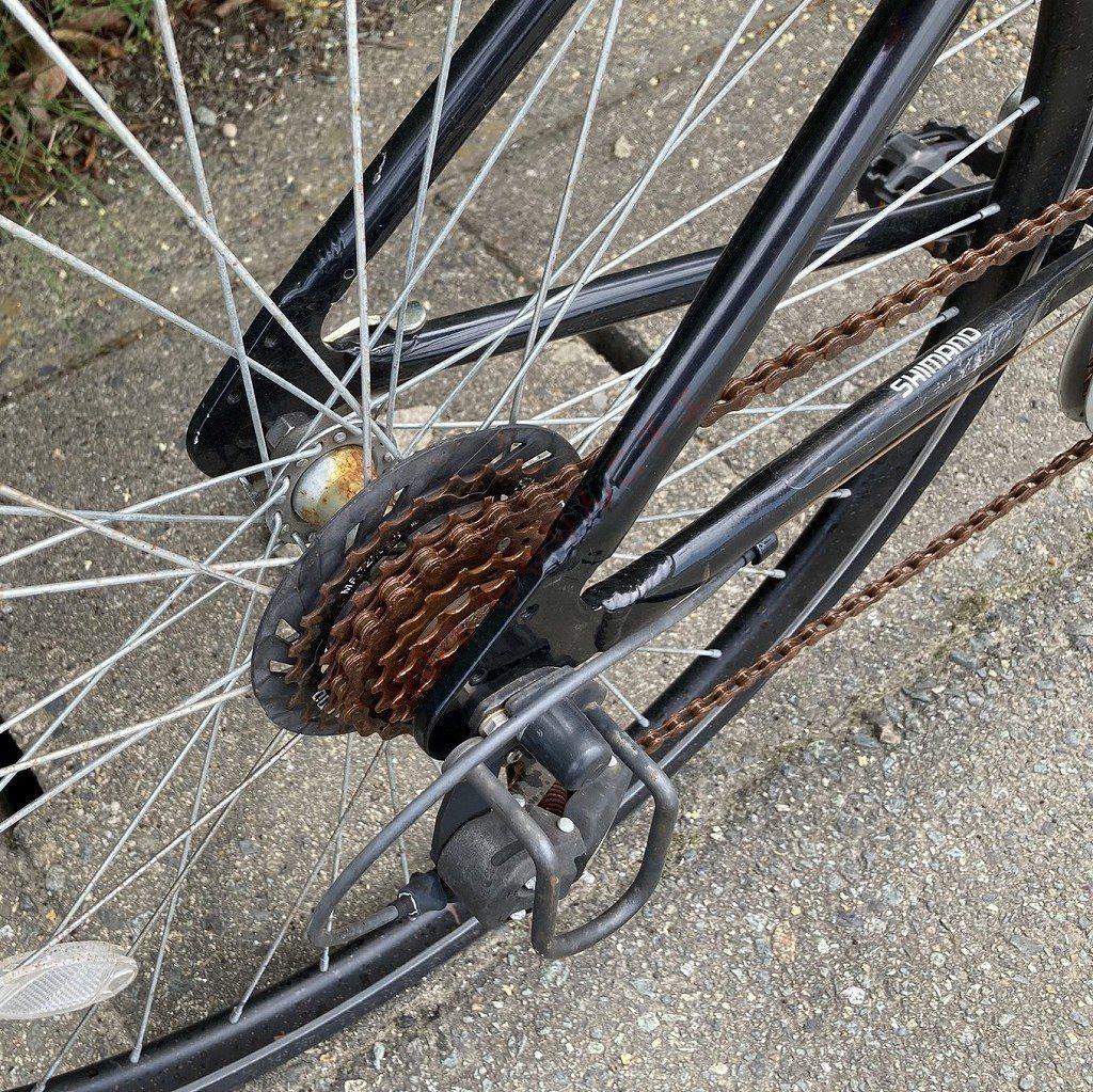 点検/整備渡し】 外装6段 黒 700c 街乗り クロスバイク 自転車