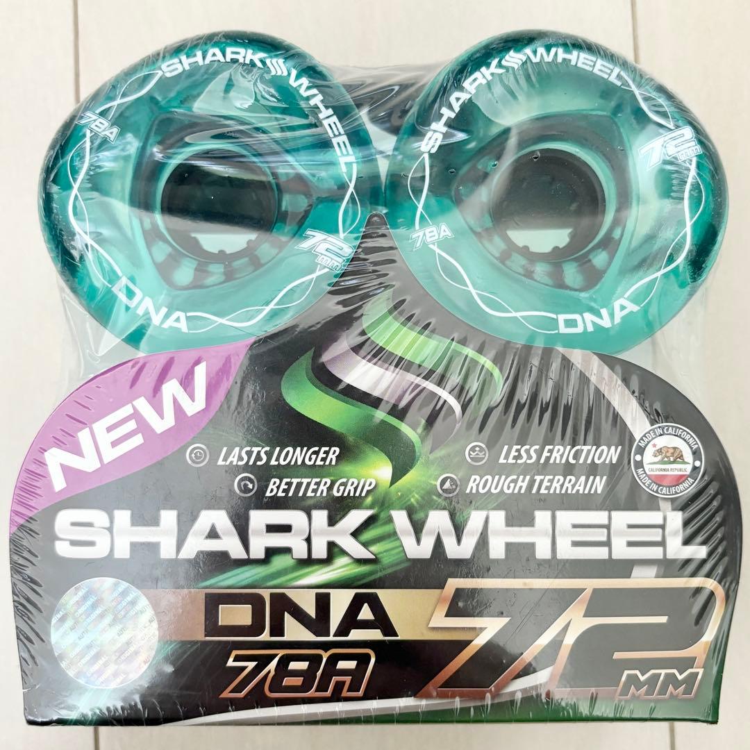 024☆新品 未開封☆ シャークウィール 72mm 78a クリア グリーン SHARK WHELL（シャークウィール）｜ウィール スケートボード