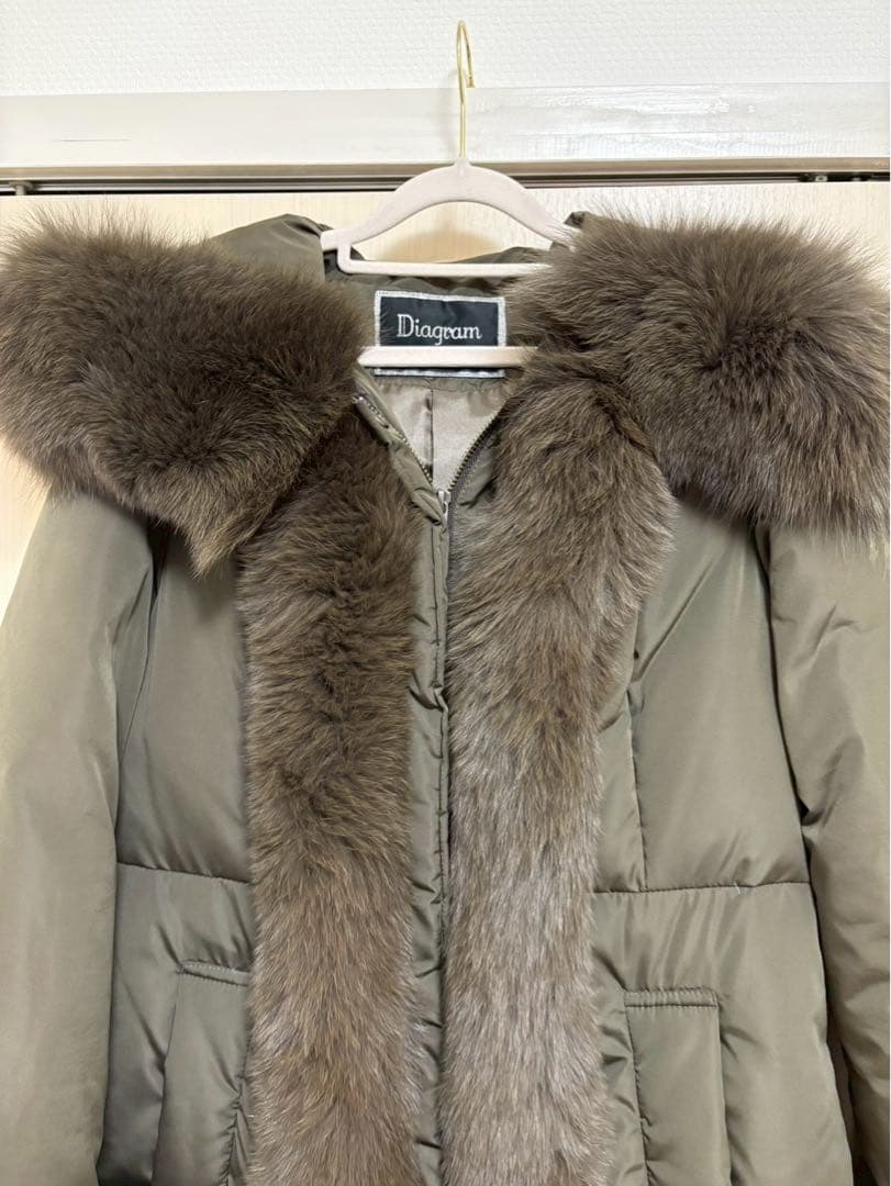 美品 グレースコンチネンタル フォックスファーダウンコート S 36