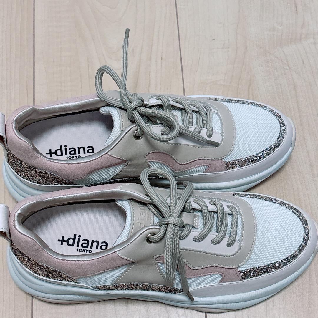 ＋diana プラスダイアナ 美脚ダッドスニーカー 24cm 試着のみ - メルカリ