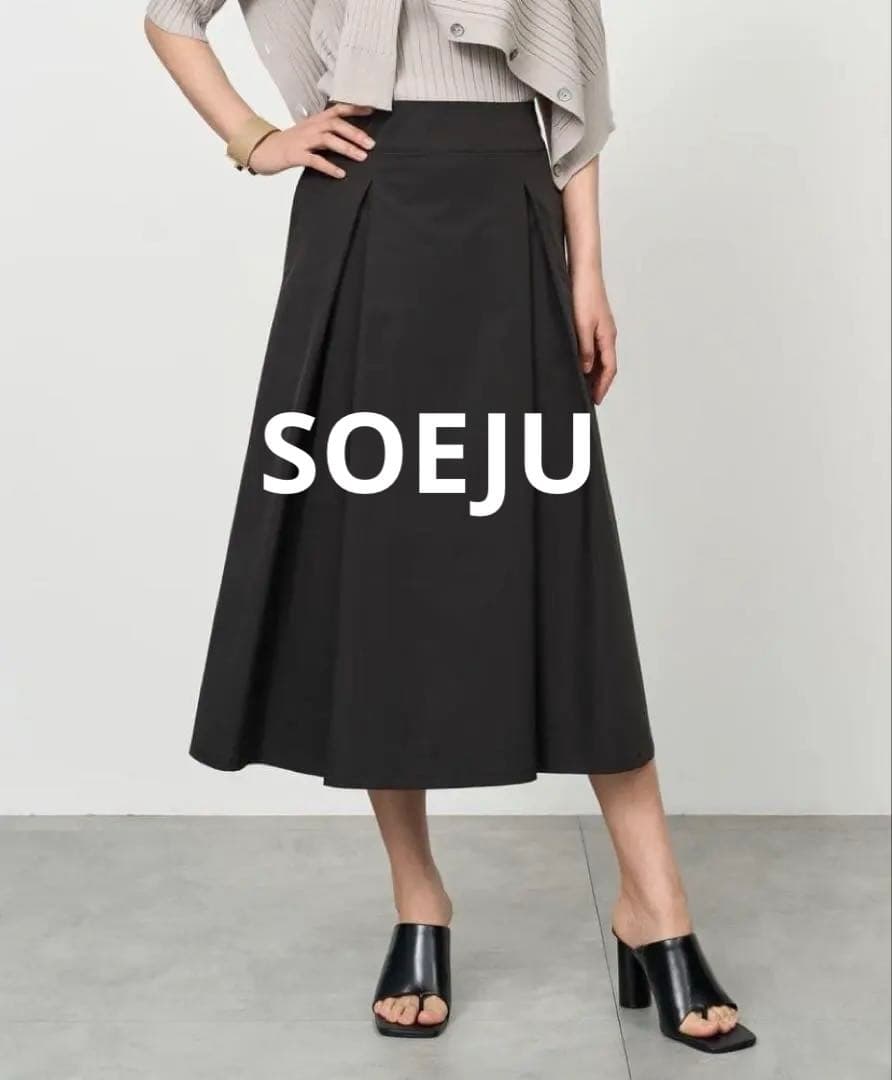 SOEJU リモンタタックスカート 黒 サイズL リモンタタックスカート - SOÉJU online store｜上質な大人の女性の